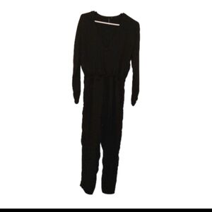 Knot Sisters Black Vneck Jumpsuit XS